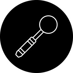 Mouth Mirror Line Inverted Icon