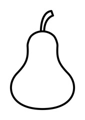 pear icon. Element of food icon for mobile concept and web apps. Thin line pear icon can be used for web and mobile