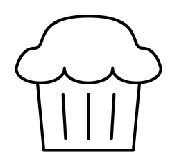 cup cake icon. Element of food icon for mobile concept and web apps. Thin line cup cake icon can be used for web and mobile