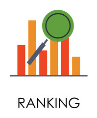 colored ranking illustration. Element of marketing and business flat for mobile concept and web apps. Isolated ranking flat can be used for web and mobile