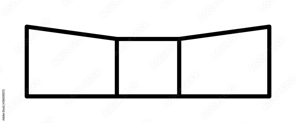 Poster open box icon. element of mobile banking for smart concept and web apps. thin line open box icon can