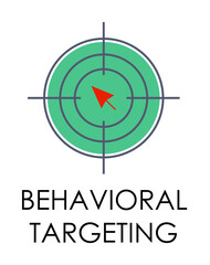 colored behavioral targeting illustration. Element of marketing and business flat for mobile concept and web apps. Isolated behavioral targeting flat can be used for web and mobile