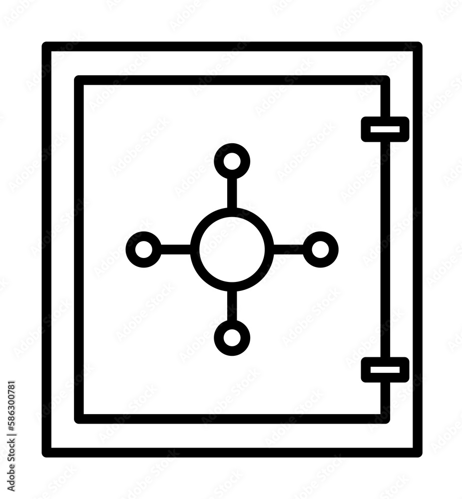Poster safe icon. element of mobile banking for smart concept and web apps. thin line safe icon can be used