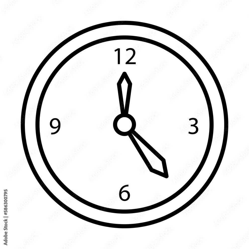 Poster clock icon. element of mobile banking for smart concept and web apps. thin line clock icon can be us