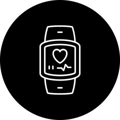 Smartwatch Line Inverted Icon