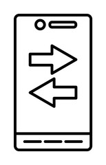 Fototapeta premium phone sync icon. Element of mobile banking for smart concept and web apps. Thin line phone sync icon can be used for web and mobile