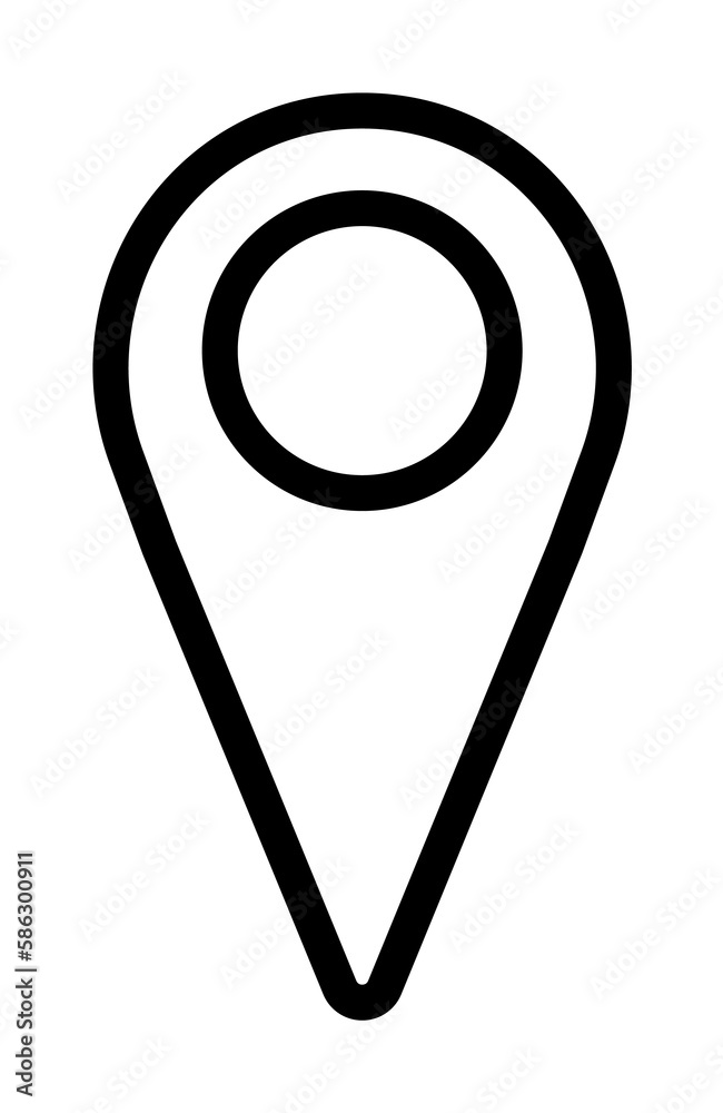 Aufkleber pin navigator icon. element of navigation for mobile concept and web apps. thin line pin navigator i