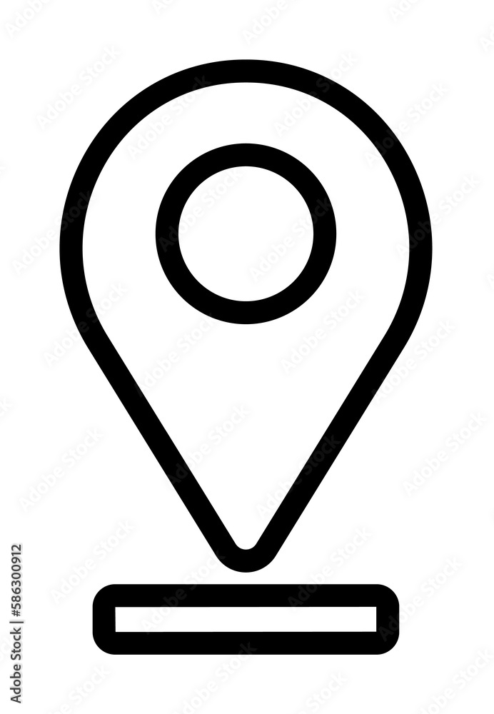 Aufkleber pin on line icon. element of navigation for mobile concept and web apps. thin line pin on line icon 