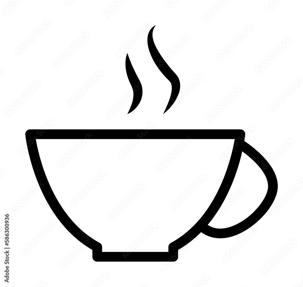 Poster a cup of coffee icon. element of navigation for mobile concept and web apps. thin line a cup of coff