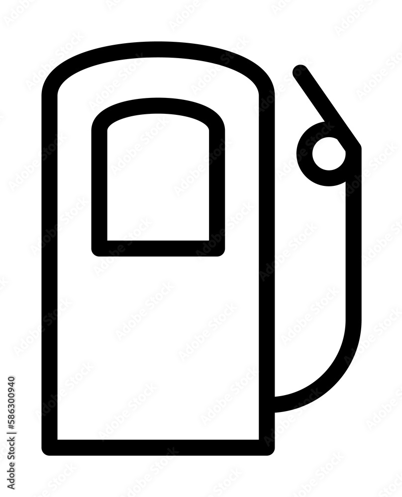 Aufkleber fueling icon. element of navigation for mobile concept and web apps. thin line fueling icon can be u