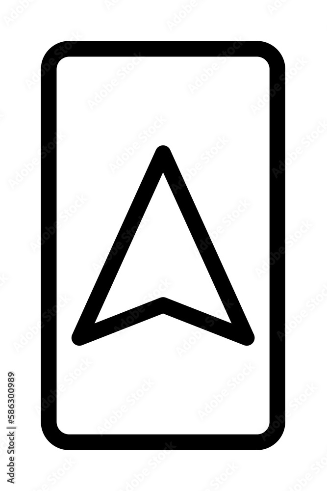 Aufkleber cursor on the navigator icon. element of navigation for mobile concept and web apps. thin line curso
