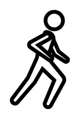 running man icon. Element of navigation for mobile concept and web apps. Thin line running man icon can be used for web and mobile