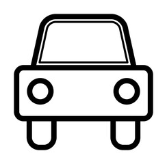 car icon. Element of navigation for mobile concept and web apps. Thin line car icon can be used for web and mobile