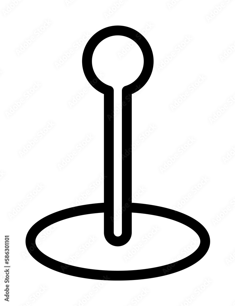 Aufkleber flagpole icon. element of navigation for mobile concept and web apps. thin line flagpole icon can be