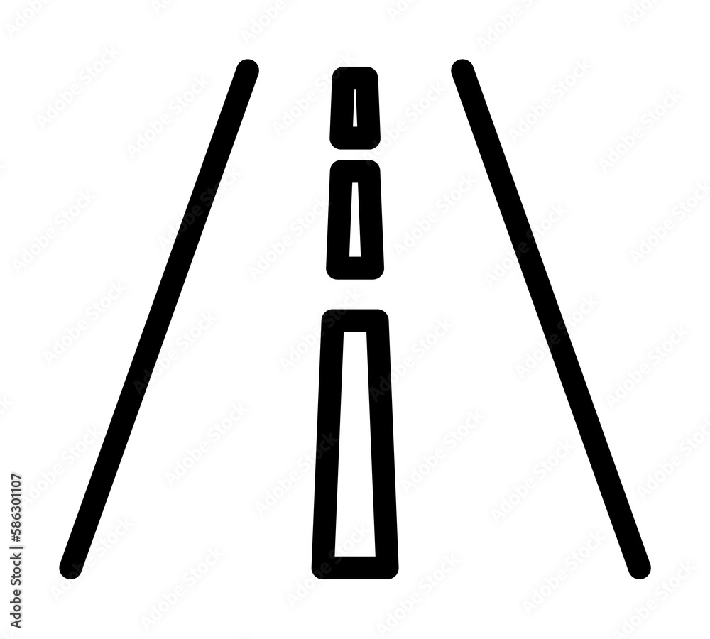 Aufkleber highway icon. element of navigation for mobile concept and web apps. thin line highway icon can be u