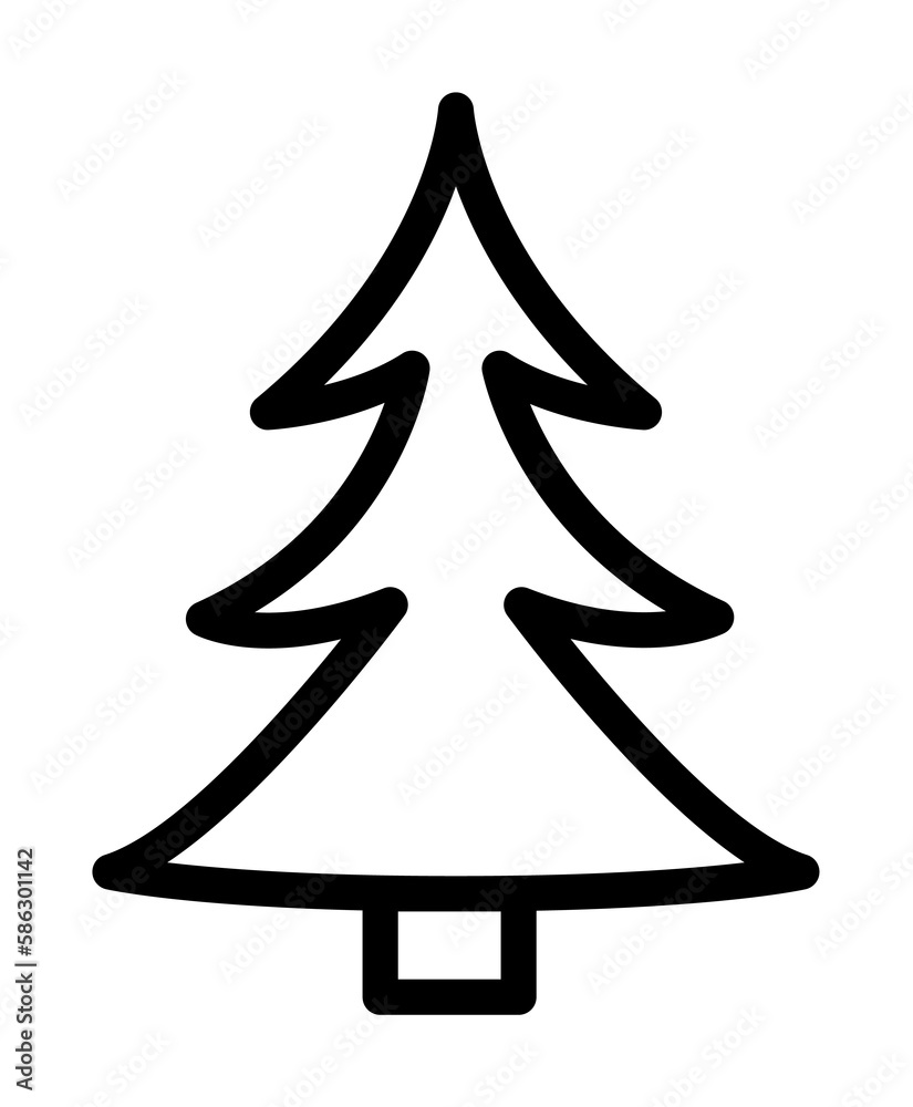Aufkleber tree icon. element of navigation for mobile concept and web apps. thin line tree icon can be used fo