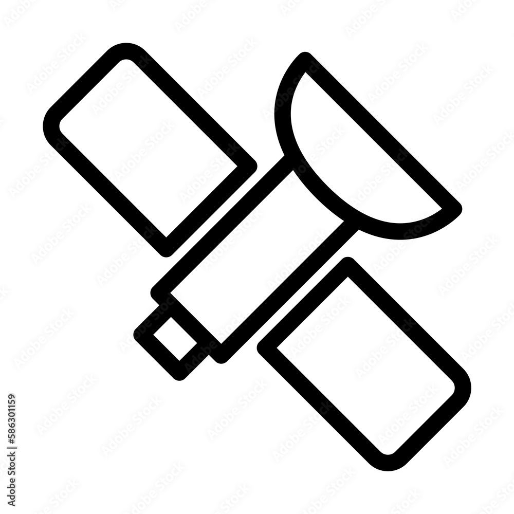 Aufkleber navigator satellite icon. element of navigation for mobile concept and web apps. thin line navigator