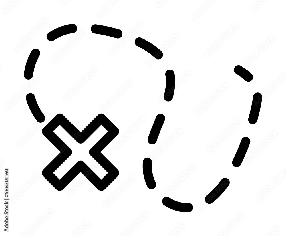 Poster dotted line icon. element of navigation for mobile concept and web apps. thin line dotted line icon 