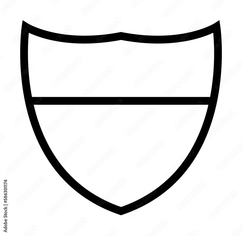 Aufkleber shield icon. element of navigation for mobile concept and web apps. thin line shield icon can be use
