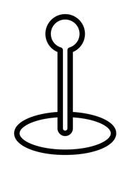 flagpole icon. Element of navigation for mobile concept and web apps. Thin line flagpole icon can be used for web and mobile