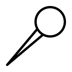 needle pin icon. Element of navigation for mobile concept and web apps. Thin line needle pin icon can be used for web and mobile