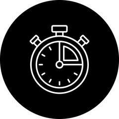 Stopwatch Line Inverted Icon