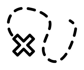 dotted line icon. Element of navigation for mobile concept and web apps. Thin line dotted line icon can be used for web and mobile