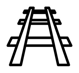 Railway icon. Element of navigation for mobile concept and web apps. Thin line Railway icon can be used for web and mobile