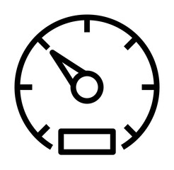 speedometer icon. Element of navigation for mobile concept and web apps. Thin line speedometer icon can be used for web and mobile