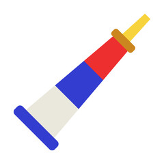 fan pipe illustration. Element of fans accessory for mobile concept and web apps. Colored in Russian national flag fan pipe flat can be used for web and mobile