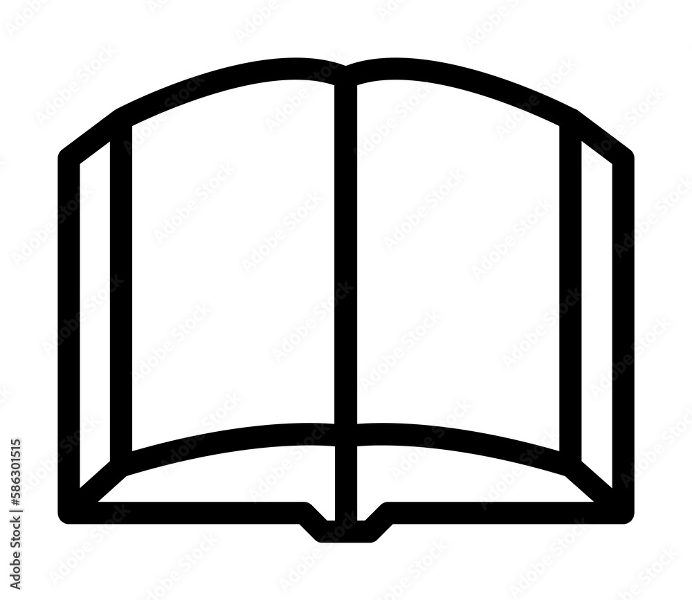 Poster open book icon. element of science icon for mobile concept and web apps. thin line open book icon ca