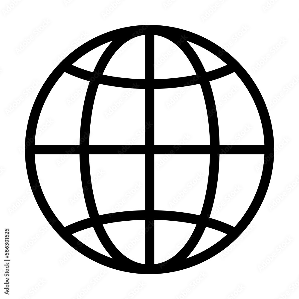 Aufkleber globe icon. element of science icon for mobile concept and web apps. thin line globe icon can be use