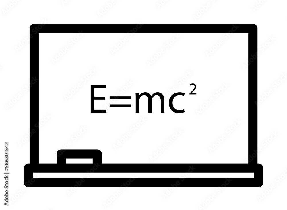 Aufkleber board with formula icon. element of science icon for mobile concept and web apps. thin line board wi