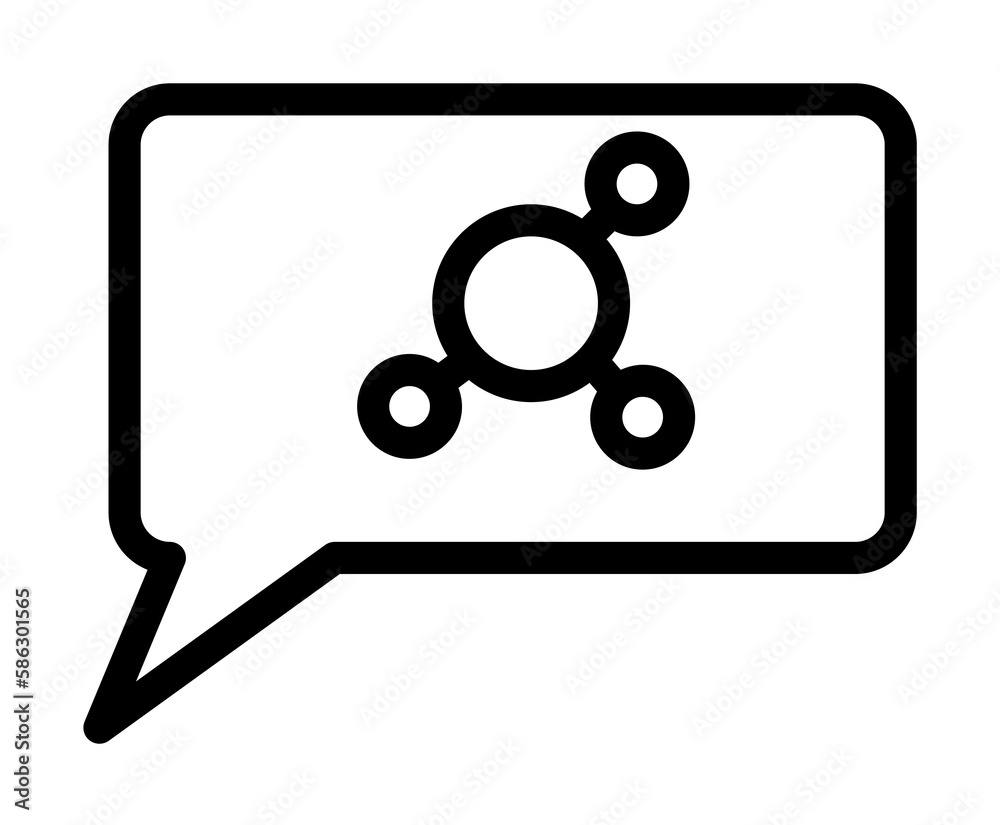 Aufkleber communication about science icon. element of science icon for mobile concept and web apps. thin line