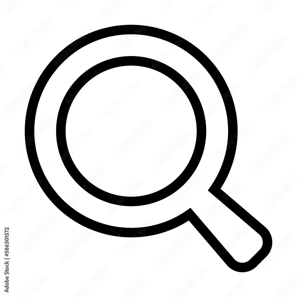 Aufkleber magnifier icon. element of science icon for mobile concept and web apps. thin line magnifier icon ca