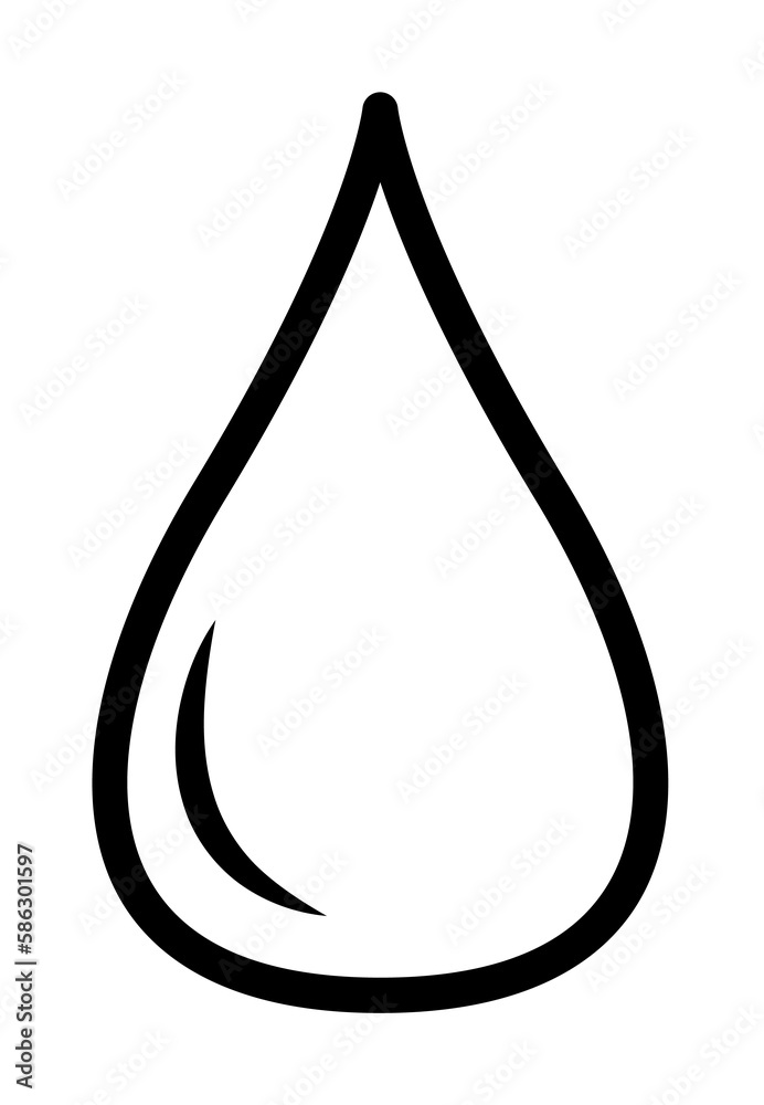 Aufkleber a drop icon. element of science icon for mobile concept and web apps. thin line a drop icon can be u