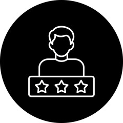 Rating Line Inverted Icon