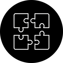 Puzzle Line Inverted Icon