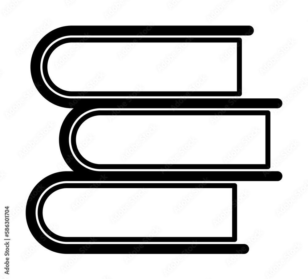 Poster pile of books icon. element of science icon for mobile concept and web apps. thin line pile of books
