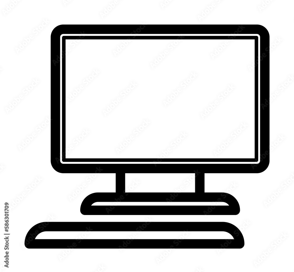 Aufkleber monitor icon. element of science icon for mobile concept and web apps. thin line monitor icon can be