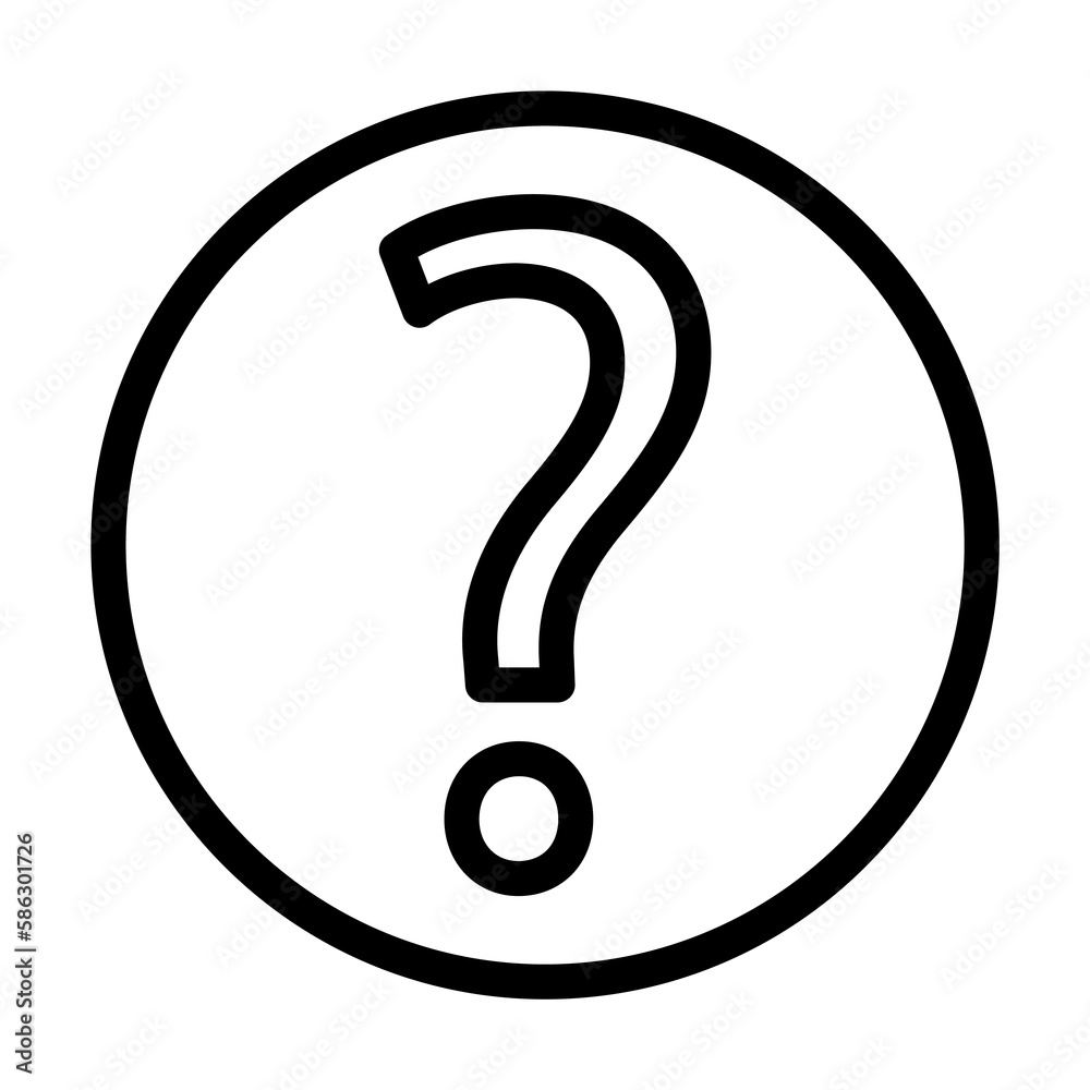 Aufkleber question mark in a circle icon. element of science icon for mobile concept and web apps. thin line q