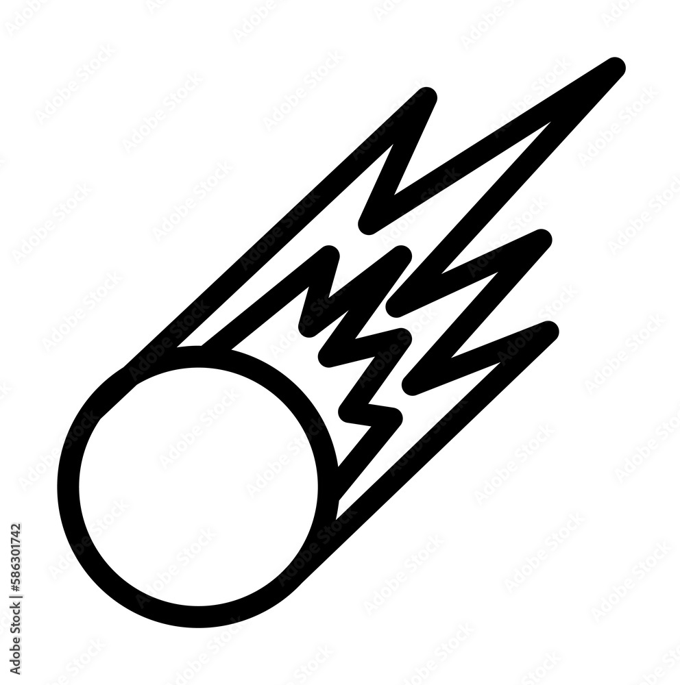 Aufkleber meteorite icon. element of science icon for mobile concept and web apps. thin line meteorite icon ca