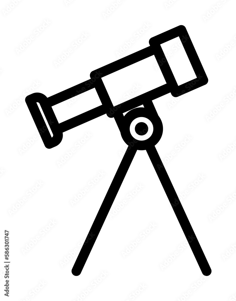 Aufkleber telescope icon. element of science icon for mobile concept and web apps. thin line telescope icon ca