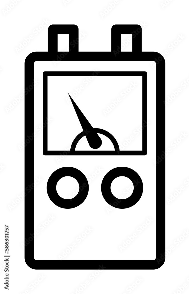 Aufkleber voltmeter icon. element of science icon for mobile concept and web apps. thin line voltmeter icon ca