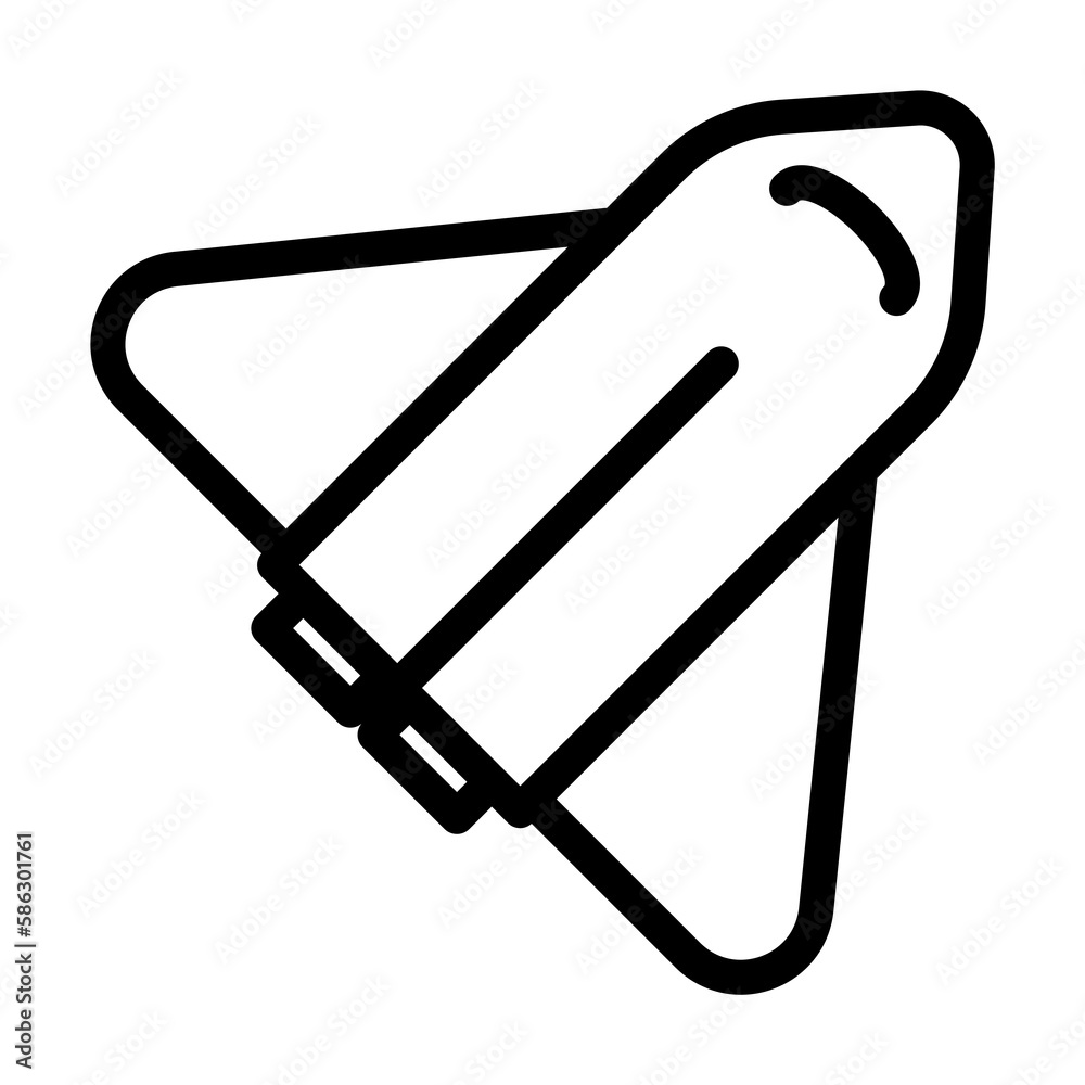 Aufkleber shuttle icon. element of science icon for mobile concept and web apps. thin line shuttle icon can be