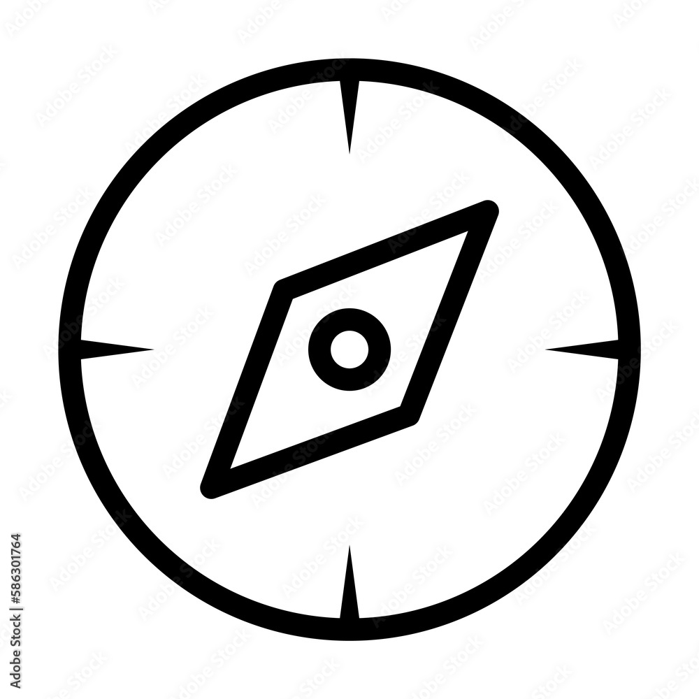 Aufkleber compass icon. element of science icon for mobile concept and web apps. thin line compass icon can be