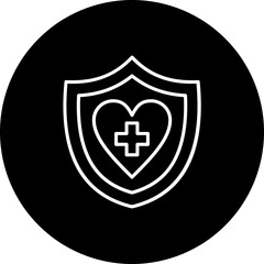 Healthcare Line Inverted Icon