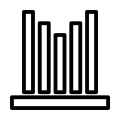 chart columns icon. Element of science icon for mobile concept and web apps. Thin line chart columns icon can be used for web and mobile