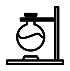 flask on fire icon. Element of science icon for mobile concept and web apps. Thin line flask on fire icon can be used for web and mobile