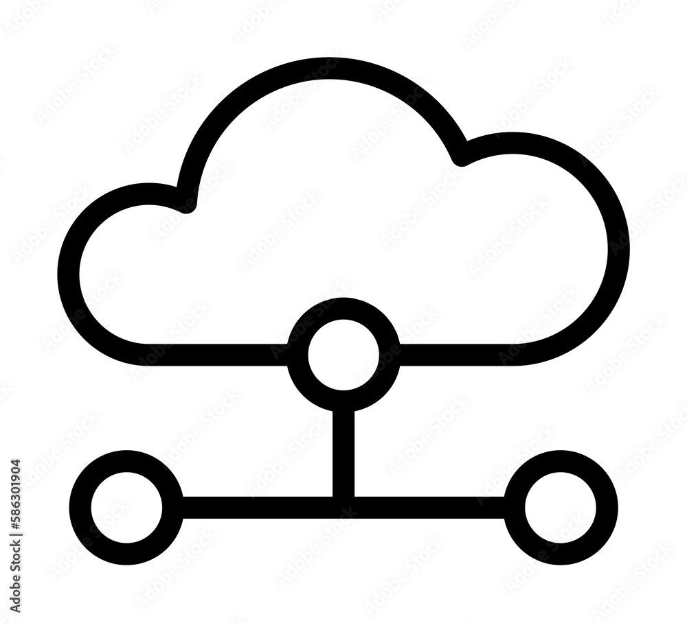 Aufkleber cloud exchange icon. element of science icon for mobile concept and web apps. thin line cloud exchan